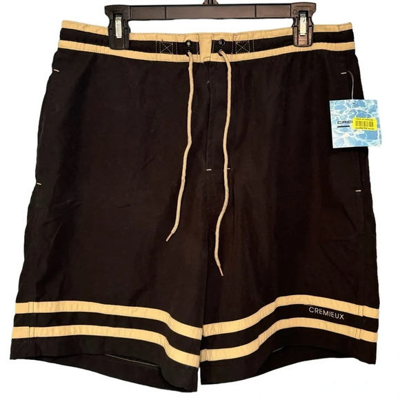 ✨3/$20✨ Daniel Cremieux Men’s Black Swim Shorts. 7 inch inseam NWT. Size Large - Picture 1 of 12